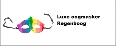 Luxe oogmasker Rainbow - regenboog - Thema feest party festival pride fun evenement