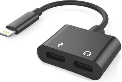 Jumalu iPhone splitter - lightning splitter - audio en opladen - zwart