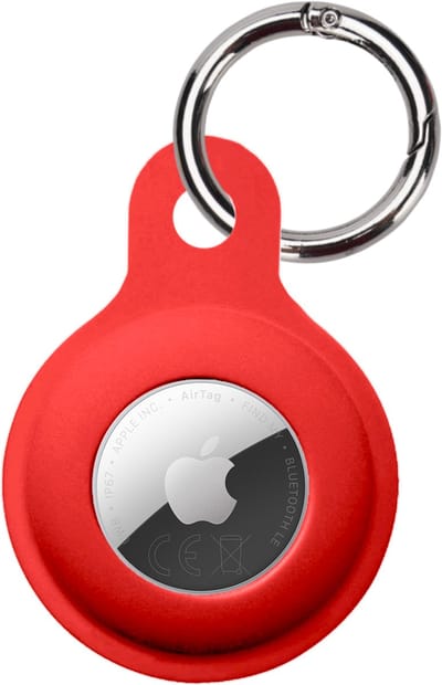 Hoesje Geschikt voor Apple AirTag 2 Sleutelhanger Hoesje Siliconen Hanger - Hoesje Geschikt voor Apple AirTag 2e generatie Hanger Sleutelhanger Hoesje - Rood