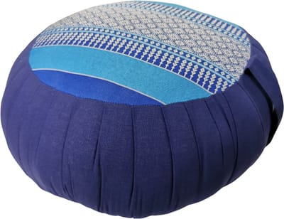 Fine Asianliving Thais Kussen Meditatie Zitkussen Rond Zafu D40xH17cm Blauw Ocean Meditatie Mat Matras