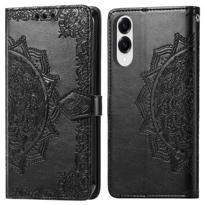 imoshion Hoesje - Geschikt voor Samsung Galaxy S25 Edge - Mandala Bookcase - Zwart