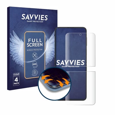Savvies - Screenprotector voor Samsung Galaxy Z Flip 4 - Folie Beschermfolie transparant volledig dekking 4 Stuks