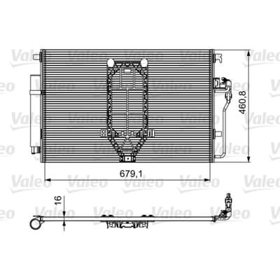 Condensator, airconditioning VALEO 812502