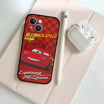 Cars L-Lightning M-McQueen Telefoonhoesje Voor IPhone 17 16 15 14 13 12 11 X XR XS Plus Pro Max Mini Zachte Zwarte Cover iPhone11