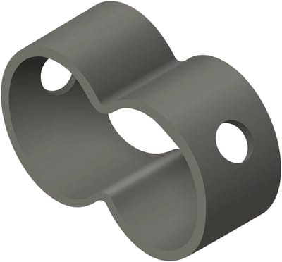 QUADRO - Dubbele Buisverbinding Zwart