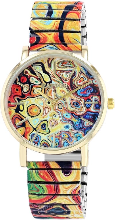 Raptor Herenhorloge siliconen JW20204 met echte leren band, 5ATM, basic, modern, zakelijk