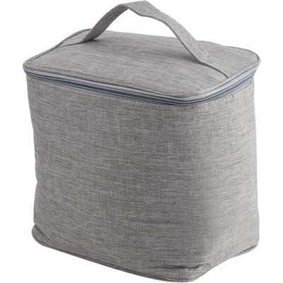Draagbare Lunchtas met Grote Capaciteit van Oxford-stof, Geïsoleerd, Waterdichte Lunchbox Opberg lichtgrijze kleur