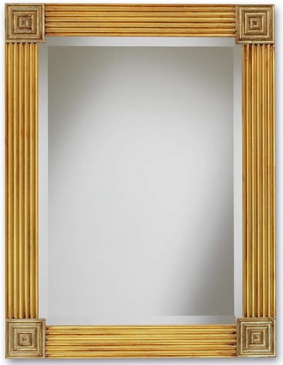 Klassieke Wandspiegel met Handafwerking Bladgoud en Zilver 65x85 cm