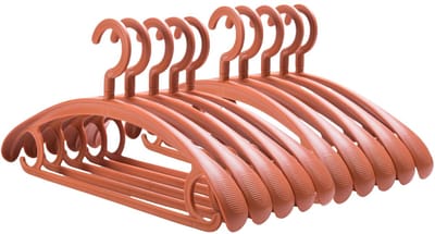 Dailygoods- Kleerhangers 10 Stuks - Sterk Kunststof - Antislip - Draaibare Haak - Brede Schouder - 25 lbs Capaciteit - Broekbar - Kledinghangers