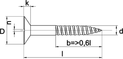 Houtschroef Pk 4x40mm DIN97 - Messing - 200 Stuks