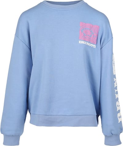 Brunotti Ari Women Sweater - Dames Trui met Puffed Sleeves - Bluebell - Pullover Dames - XS