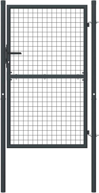 Tuinpoort Staal - Hekwerk Buiten - Toegang Creëren - Roestbestendig Poedercoating - 100 x 250 cm - Antraciet