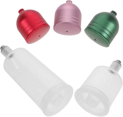LIFKOME 5 Piece Set Paint Container Oxygen Bottle Airbrush Paint Cup Spray Cup Car Airbrush Accessories Professional - ShopVlot