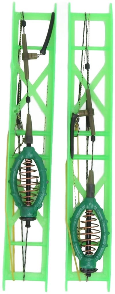 Dailygoods- Vissen Feeder Hoge Kwaliteit - Inline Feeder - Aas Kooi - Duurzaam - Lood Sinker - Geschikt voor Karpervissen - Gevlochten Draad/Koolstofstaal - Voederkooi