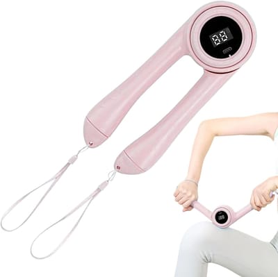Borsttrainer - Armtrainer Kracht - Spierversterking Bovenlichaam - Intelligente Teller - 24 x 10 cm - Roze
