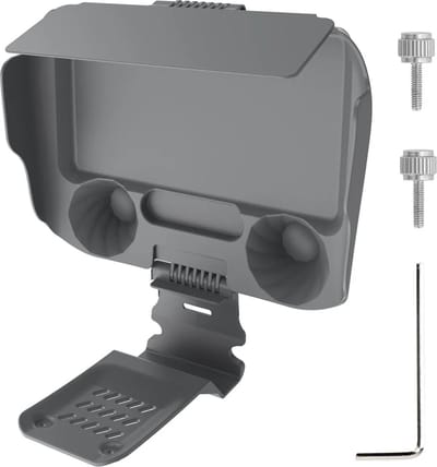 WiseGoods Premium Zonnekap Geschikt Voor DJI Mini 4 Pro / Air 3 Controller - Drones - Controllers Beschermhoes - Drone - Grijs