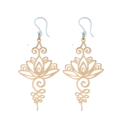 Allergievrije oorbellen -Lotus -goudkleurig- Charme Bijoux