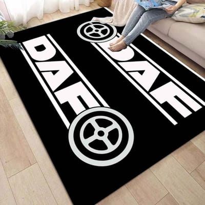 Daf Vrachtwagen Tapijt en Kleed Klassieke Auto logo Tapijt Vloermat Woonkamer Slaapkamer Decoreren Zacht Tapijt Kinderkamer Kleed Wasbare Kleden 50x80cm