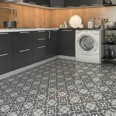 9 Luiz cementtegel vloerstickers, antislip, waterbestendig - 9 stickers, 40x40cm