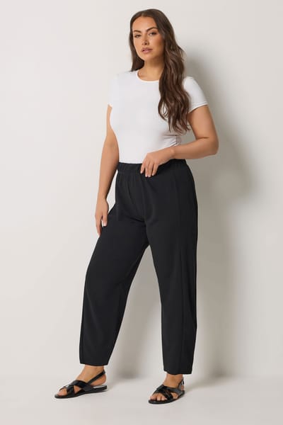 Yours Zwarte Barrel Fit Broek Size 42