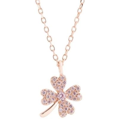 Nieuwe Klaver Vier Bladeren Sleutelbeen Ketting Hanger Ketting 925 Sterling Zilver Aaa Zirkonia Kettingen Fijne Sieraden Voor Vrouwen Bruiloft white