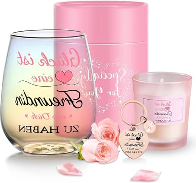 Persoonlijke Wijn Glazen als Bedankje voor Vriendin of Vrouw - Verjaardagscadeau, Kerstcadeau en Vriendschapsgeschenk - 480ml