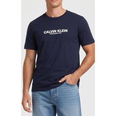 Calvin Klein Ss 30s T-shirt Dark Sapphire Taglia: S | Magliette basic Outlet | Uomo | Blu
