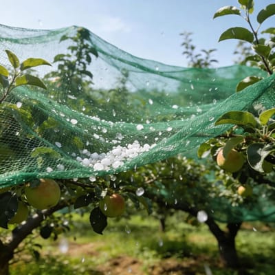 Hagelbeschermingsnet voor fruitbomen en dierentuinen 0,5 cm mesh ct bier aanpasbaar reced ed (8 x 15 m) weerbestendig tuinnet