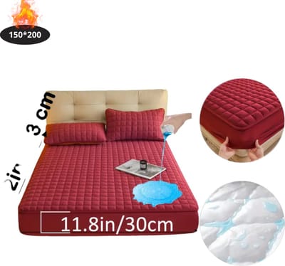 Nivard Waterdicht Hoeslaken - Beddengoed - Fitted Sheet - Bed - Rood 150x200