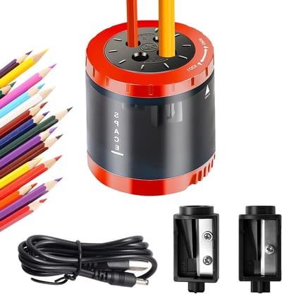 Automatische Potloodslijper voor Kinderen met 4 Maten, Geschikt voor Dikke en Dunne Potloden, Dual Power Voeding voor Thuis en Schoolgebruik