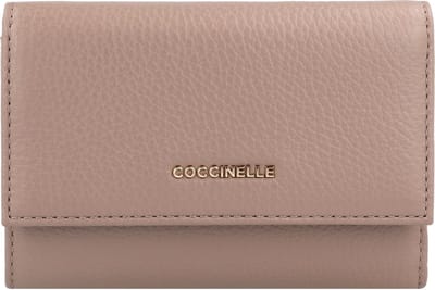 Coccinelle Metallic Zacht Portemonnee Leer 14 cm - Dames - Horizontaal - warm taupe