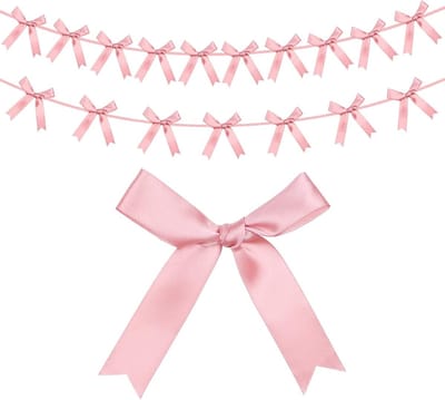 Decoratieve Strikken - Feest Lint - Bruiloft Decoratie - Klaar voor Gebruik - 15 x 15 cm - Roze