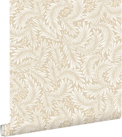 ESTAhome behang bladeren beige - 50 x 900 cm - 131147