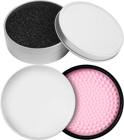 SnelShoppen - Makeup Borstel Reinigingskit - Diepe Reinigingspad, Vaste Zeep, Shampoo voor Blenders en Borstels, Verwijdert Kleuren en Vuil, Reisvrien
