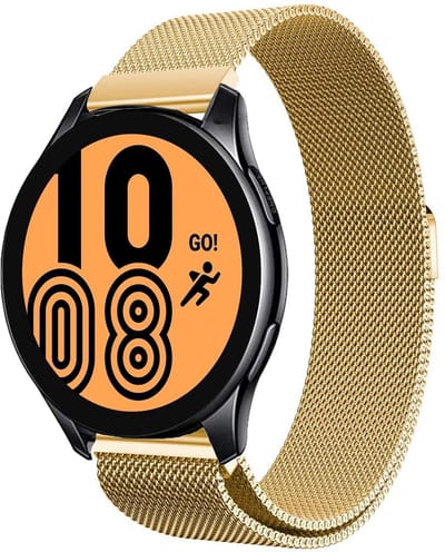 Bandje geschikt voor Samsung Watch 4 40 mm - Goud Milanese Band