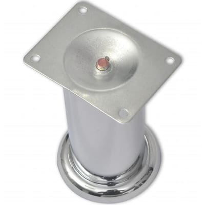vidaXL - Bankpoten - 8 - st - rond - 120 - mm - chroomkleurig