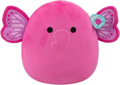 Squishmallows - Large Plush 40cm Evelyn - Hot Pink Butterfly Elephant