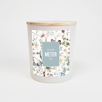 Geurkaars in glas - Meter vragen - Wil jij mijn meter zijn - Geurkaarsen geschenkset - Geurkaars - WIT - Wildflowers design