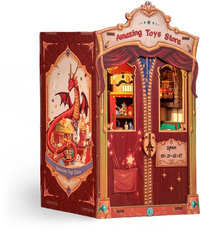 CuteBee Book Nook - Modelbouw - Houten 3D Puzzel - DIY Bouwpakket Volwassenen en Volwassenen - Boekensteun - Boekenhouder - Amazing Toy Store