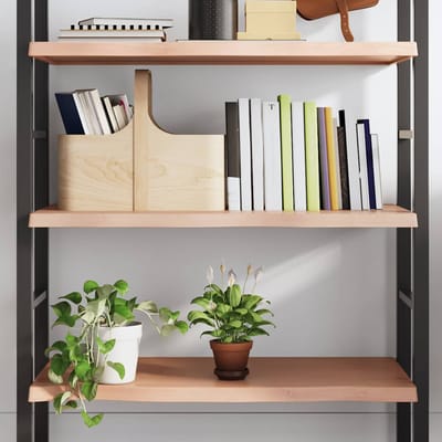 vidaXL - Wandschap - 100x50x(2-4)cm - behandeld - massief - eikenhout - lichtbruin