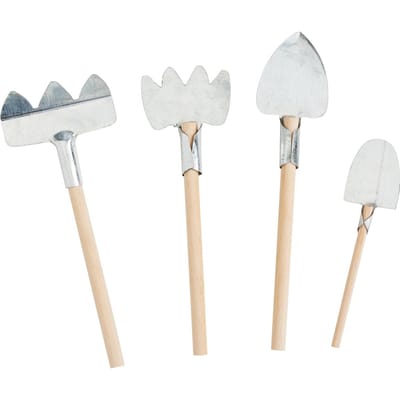 VBS Miniatuur tuingereedschap, set van 4