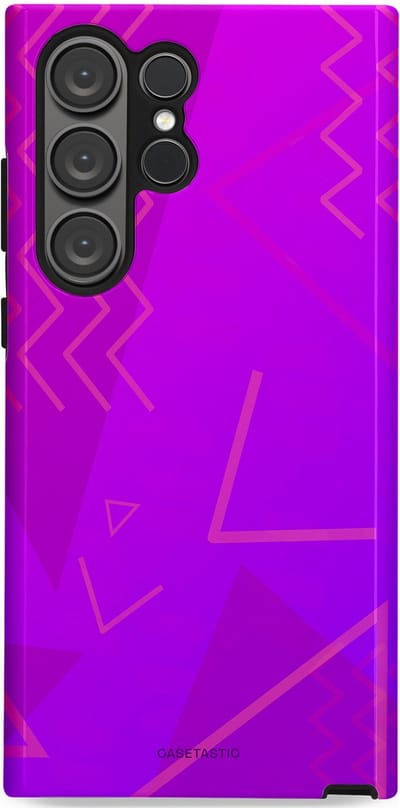 Casetastic Hoesje Geschikt voor Samsung S23 Ultra - Stijlvolle Beschermende Duo-layer Case - Discowave