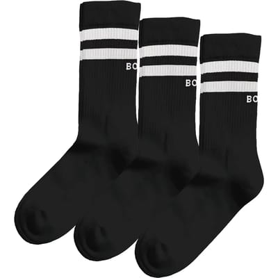 Björn Borg Core Crew Sportsokken Zwarte Sokken - Katoen - Zwart - 3 Stuks - Maat 36-40