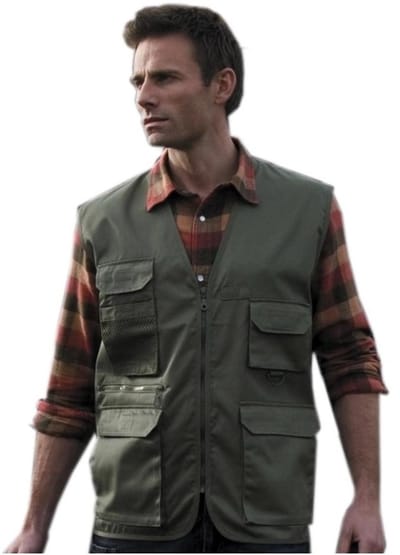 Result Bodywarmer - groen - outdoor - mouwloze visser vest M