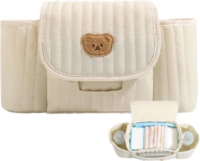 Kinderwagen Organizer Tas - Luier Organizer - Baby Verzorging - Met Tissue Opening - 35 x 4 x 18 cm