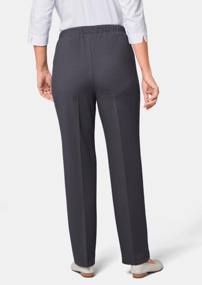 Comfortabele ribbroek CARLA - antraciet - Gr. 38 van Goldner Fashion