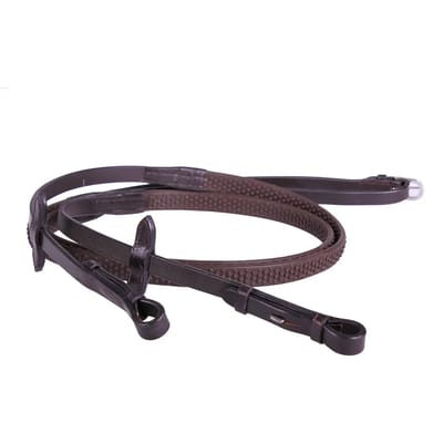 QHP Teugel rubber Soft m/blinde sluitingen bruin