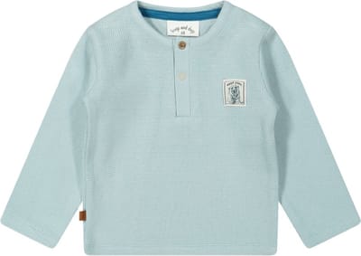 Frogs and Dogs-Shirt in Wafelstof- Lichtblauw - Maat 62