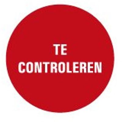 Te controleren sticker, op vel 40 mm - 10 per kaart
