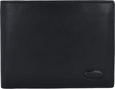 Bric's Monte Rosa Portemonnee RFID Leer 12,5 cm - Jongens - Horizontaal - schwarz